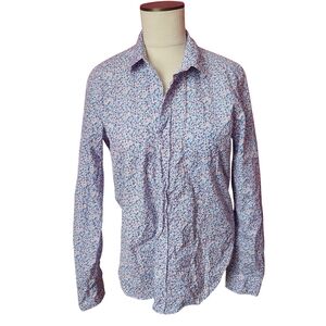 Frank & Eileen Blue and Red Floral Shirt